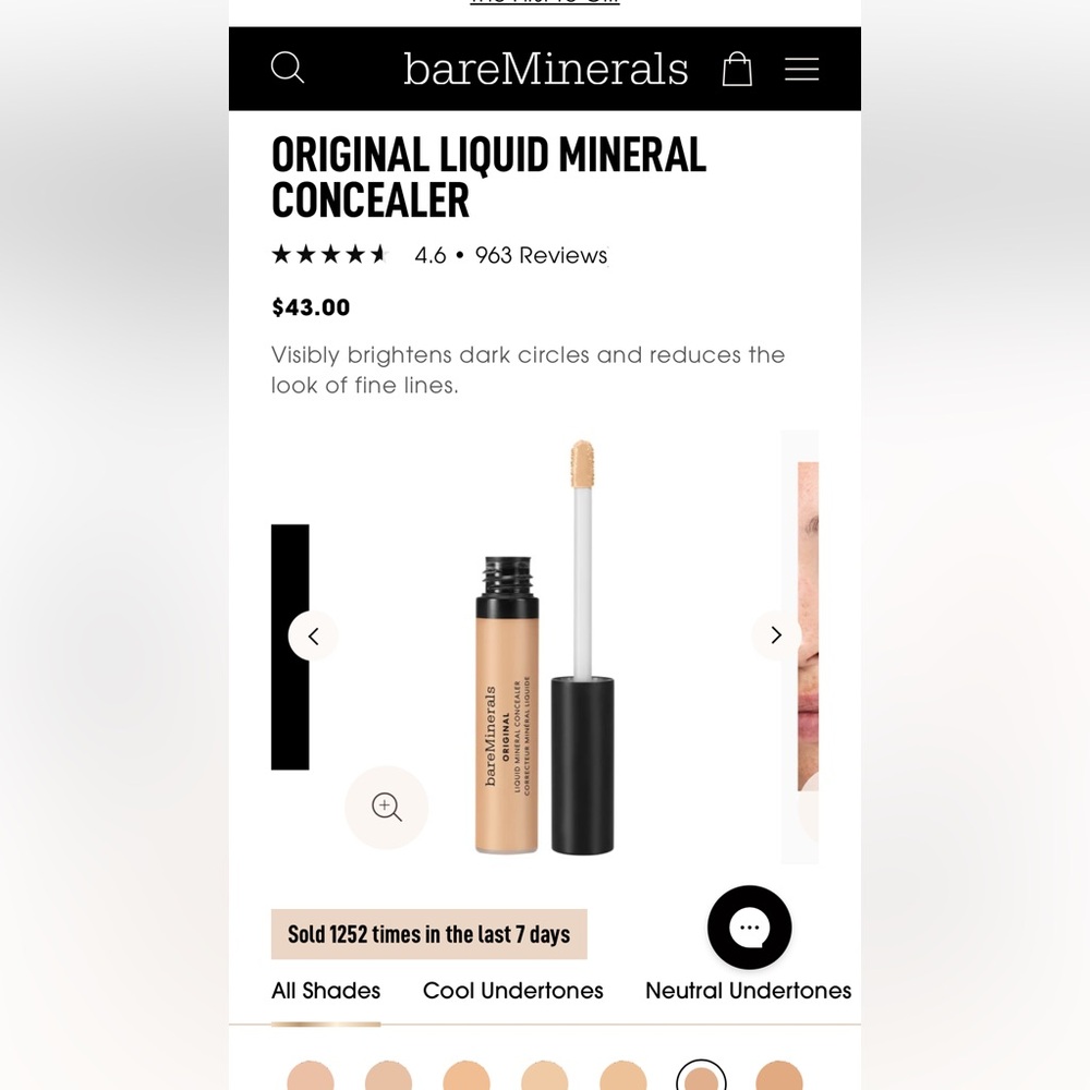 Brand new in Box bareMinerals Liquid Mineral Concealer in Very Fair